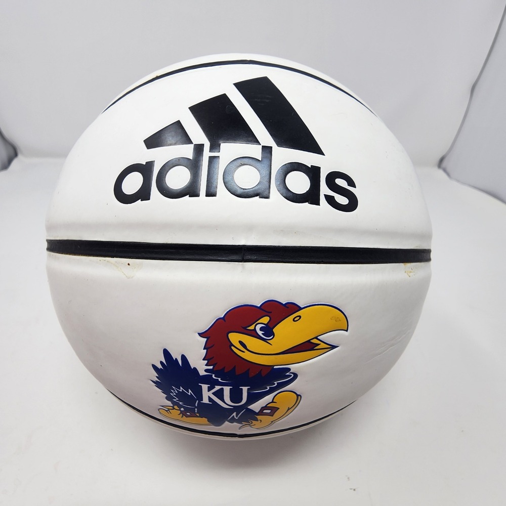 Adidas Kansas Jayhawks Basketball Youth Size 7 Autograph Ball White NCAA Ball